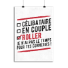Affiche celibataire en couple roller