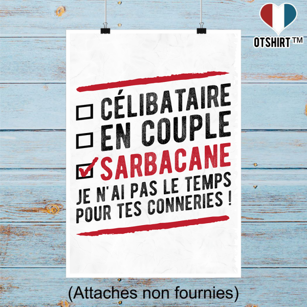 Affiche celibataire en couple sarbacane