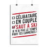 Affiche celibataire en couple saut a ski