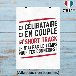 Affiche celibataire en couple short track