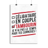 Affiche celibataire en couple tambourin