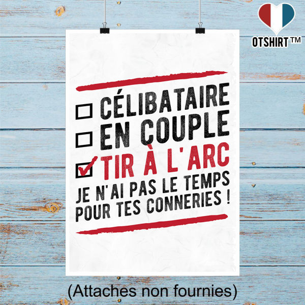 Affiche celibataire en couple tir a l_arc