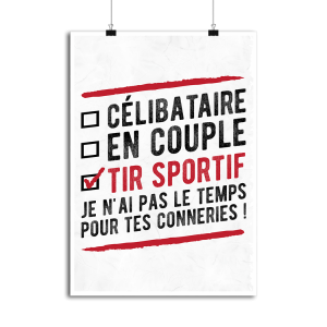 Affiche celibataire en couple tir sportif Affiche celibataire en couple tir sportif