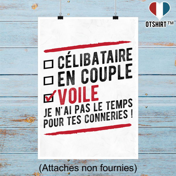 Affiche celibataire en couple voile