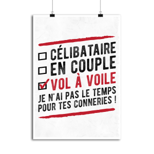 Affiche celibataire en couple vol a voile Affiche celibataire en couple vol a voile