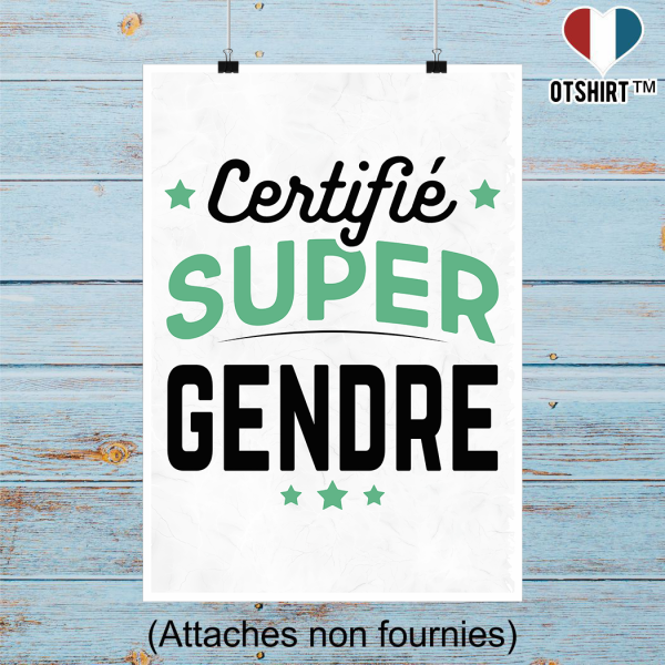 Affiche certifie super gendre