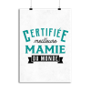 Affiche certifiee meilleure mamie