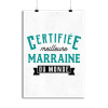 Affiche certifiee meilleure marraine