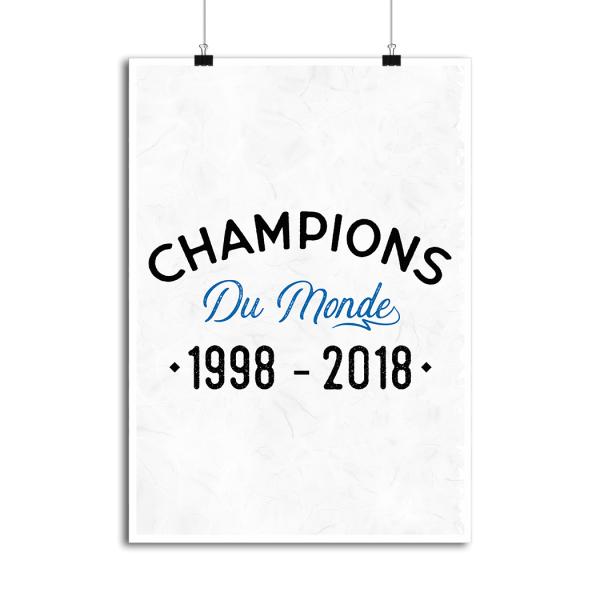 Affiche champions du monde sport