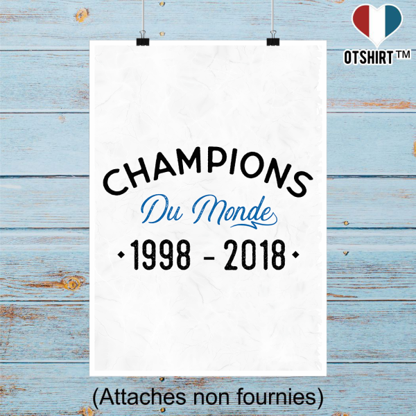 Affiche champions du monde sport