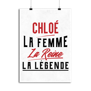 Affiche chloe la femme la reine la legende Affiche chloe la femme la reine la legende