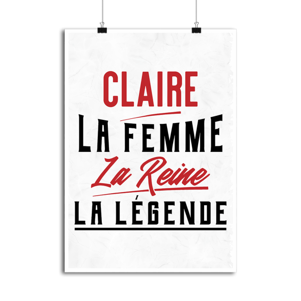 Affiche claire la femme la reine la legende