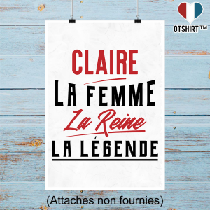 Affiche claire la femme la reine la legende