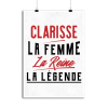 Affiche clarisse la femme la reine la legende
