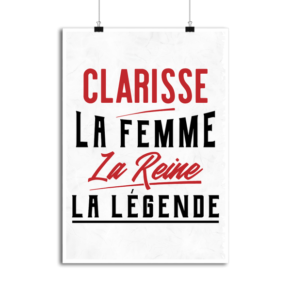 Affiche clarisse la femme la reine la legende