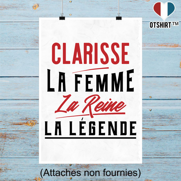 Affiche clarisse la femme la reine la legende