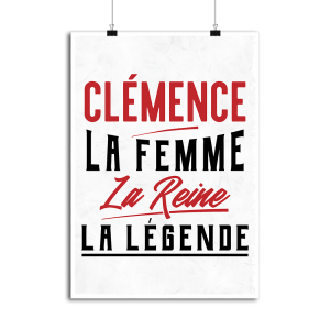 Affiche clemence la femme la reine la legende Affiche clemence la femme la reine la legende