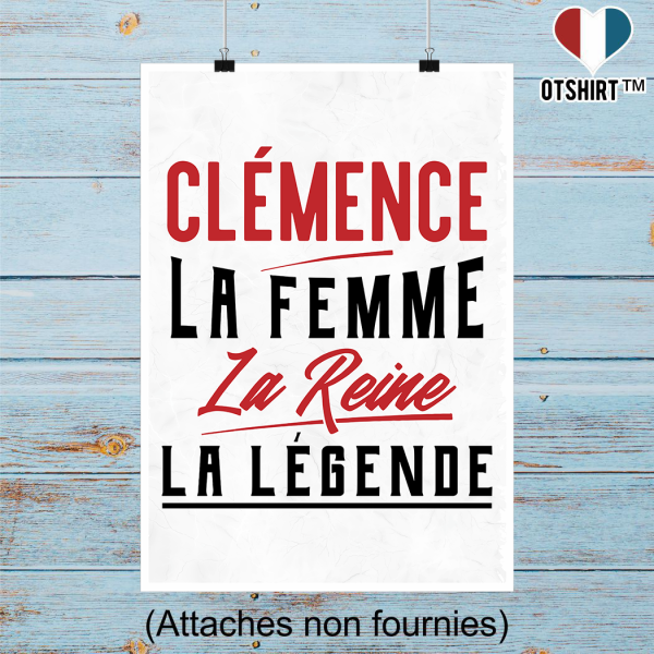 Affiche clemence la femme la reine la legende