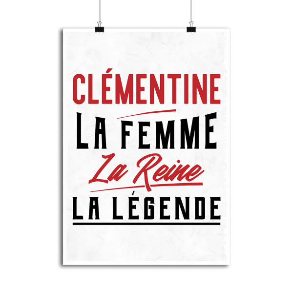 Affiche clementine la femme la reine la legende