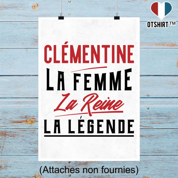 Affiche clementine la femme la reine la legende