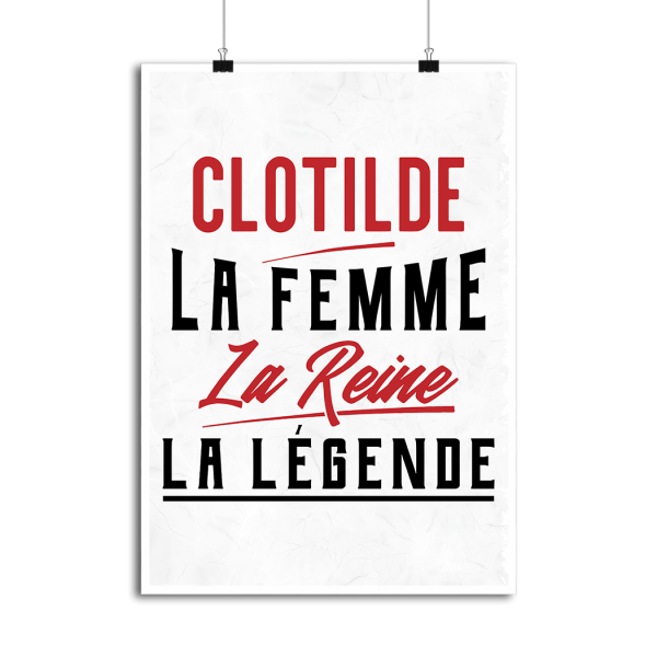 Affiche clotilde la femme la reine la legende