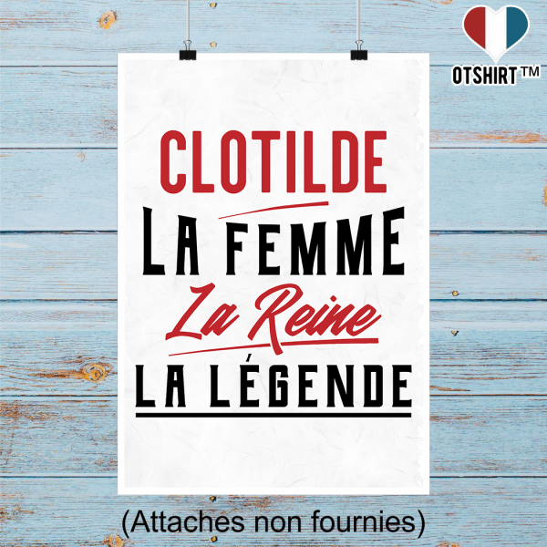 Affiche clotilde la femme la reine la legende