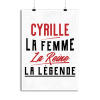 Affiche cyrille la femme la reine la legende