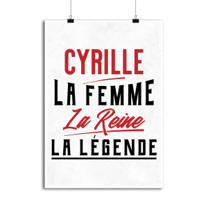 Affiche cyrille la femme la reine la legende Affiche cyrille la femme la reine la legende