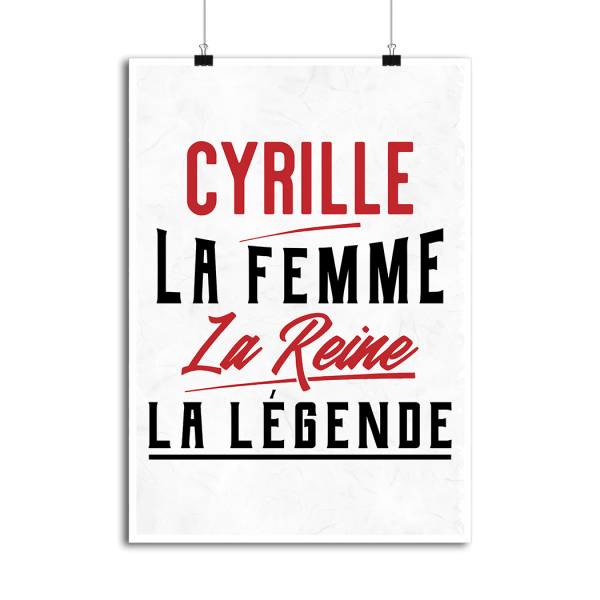 Affiche cyrille la femme la reine la legende