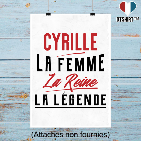 Affiche cyrille la femme la reine la legende