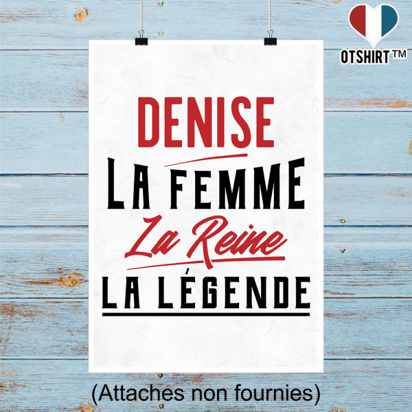 Affiche denise la femme la reine la legende