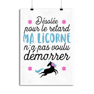 Affiche desolee pour le retard Affiche desolee pour le retard