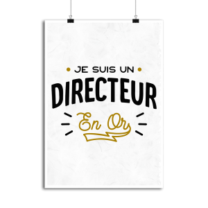 Affiche directeur en or Affiche directeur en or