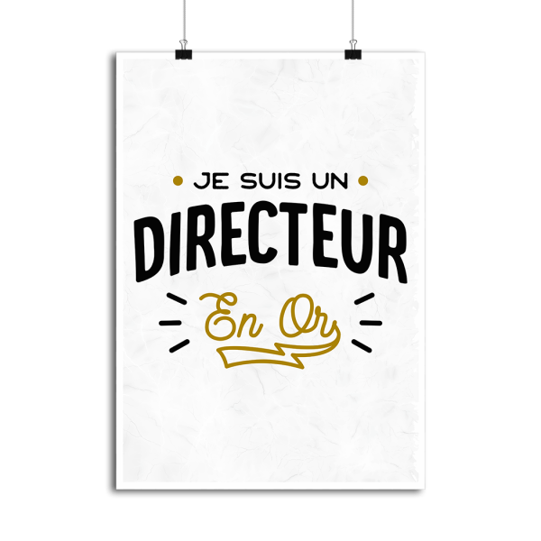 Affiche directeur en or