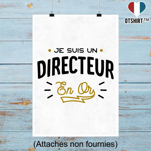 Affiche directeur en or