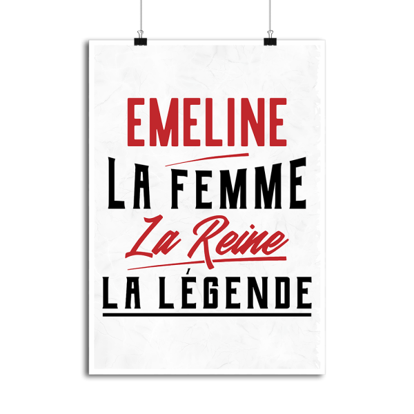 Affiche emeline la femme la reine la legende