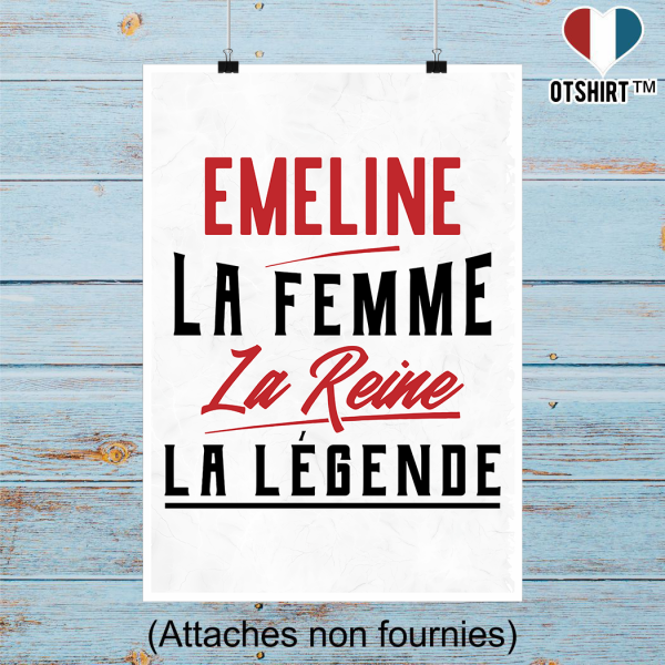 Affiche emeline la femme la reine la legende