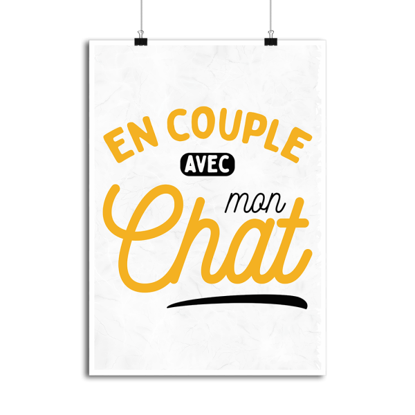 Affiche en couple avec mon chat