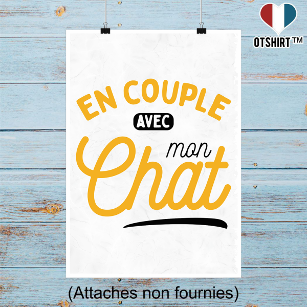 Affiche en couple avec mon chat