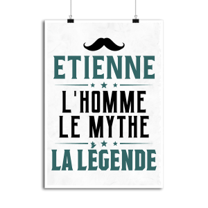 Affiche etienne l_homme le mythe la legende Affiche etienne l_homme le mythe la legende