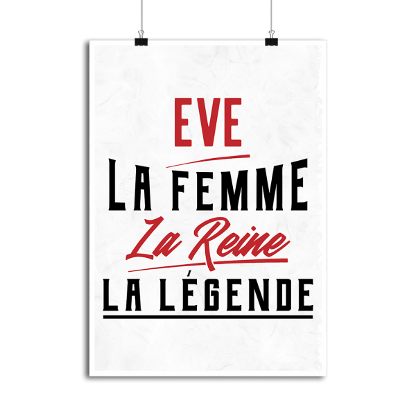 Affiche eve la femme la reine la legende