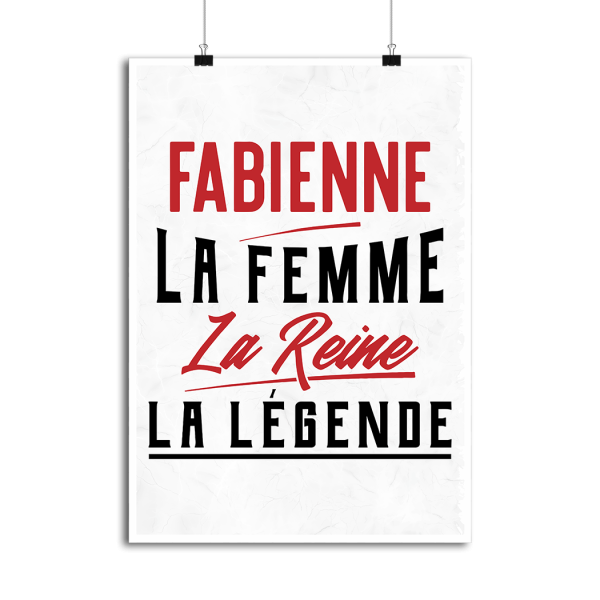 Affiche fabienne la femme la reine la legende