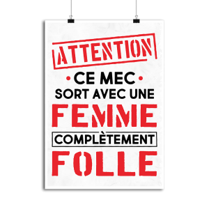 Affiche femme completement folle Affiche femme completement folle