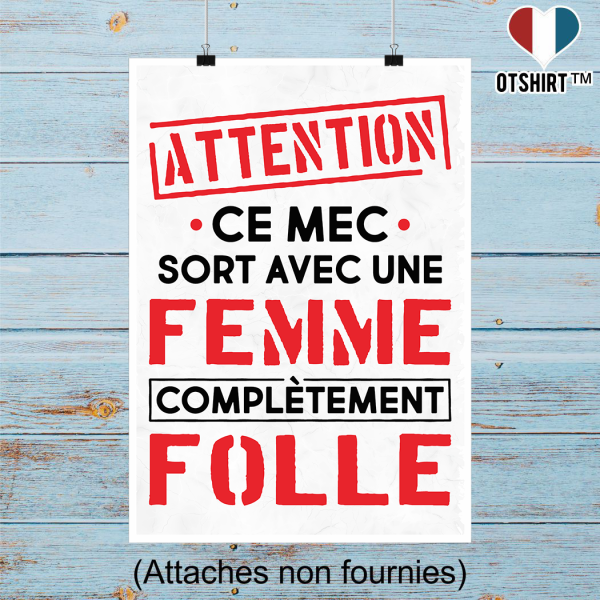 Affiche femme completement folle