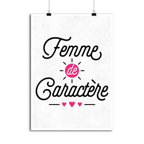 Affiche femme de caractere