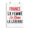 Affiche france la femme la reine la legende