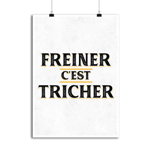 Affiche freiner c_est tricher Affiche freiner c_est tricher