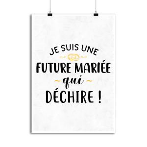 Affiche future mariee qui dechire Affiche future mariee qui dechire
