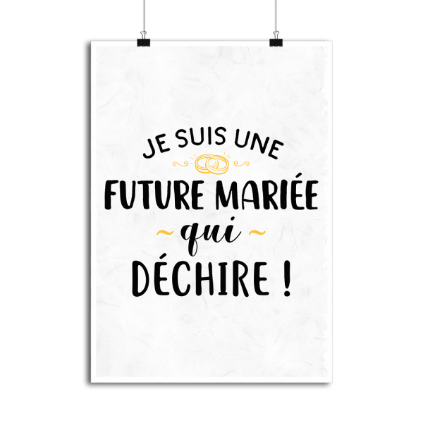 Affiche future mariee qui dechire