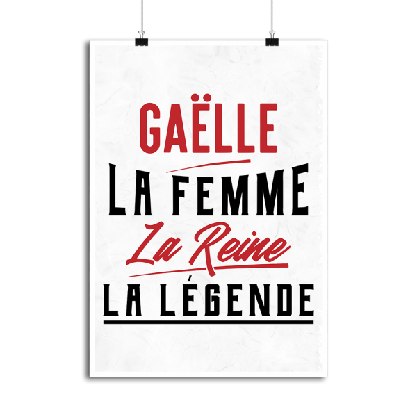 Affiche gaelle la femme la reine la legende